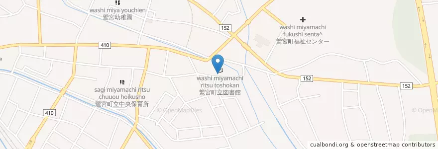 Mapa de ubicacion de 久喜市立鷲宮図書館 en Japan, Präfektur Saitama, 久喜市.