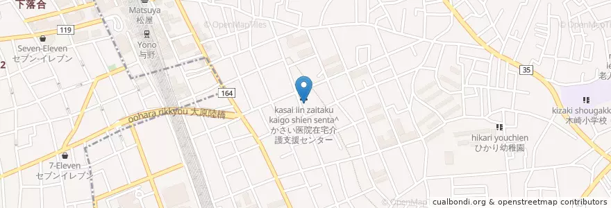 Mapa de ubicacion de かさい医院 en 日本, 埼玉県, さいたま市, 浦和区.
