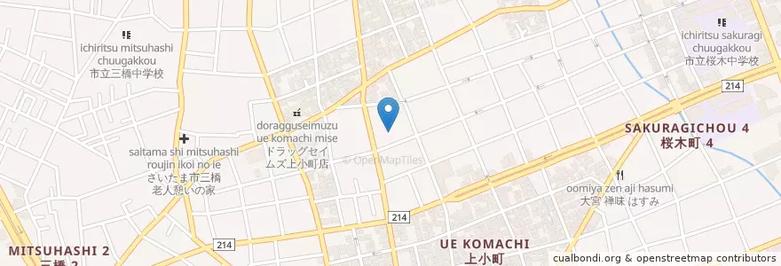 Mapa de ubicacion de かみこ幼稚園 en 日本, 埼玉県, さいたま市, 大宮区.