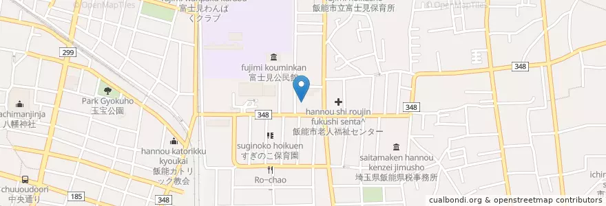 Mapa de ubicacion de さいたま地方検察庁飯能区検察庁 en Japón, Prefectura De Saitama, 飯能市.