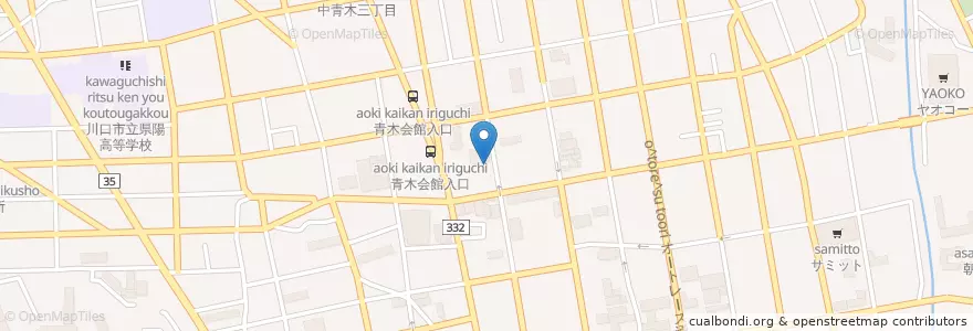 Mapa de ubicacion de さいたま地方法務局川口出張所 en Japonya, 埼玉県, 川口市.