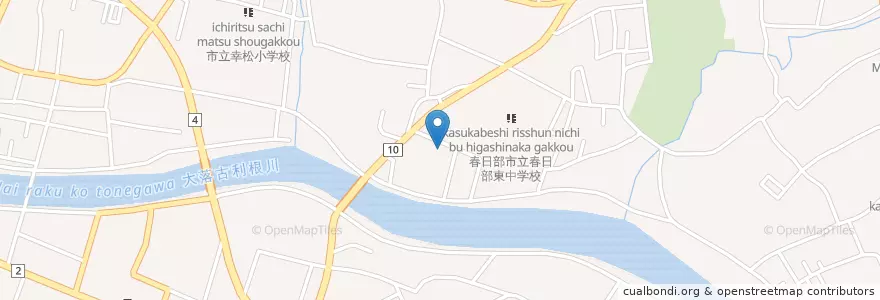 Mapa de ubicacion de さいたま地方法務局春日部出張所 en اليابان, 埼玉県, 春日部市.