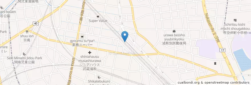 Mapa de ubicacion de さいたま市在宅介護支援センターハートランド武蔵浦和 en 日本, 埼玉县, 埼玉市, 南区.