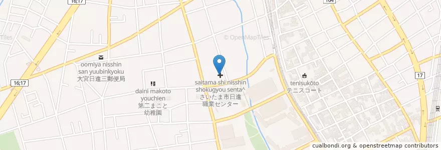 Mapa de ubicacion de さいたま市日進職業センター en 日本, 埼玉县, 埼玉市, 北区.
