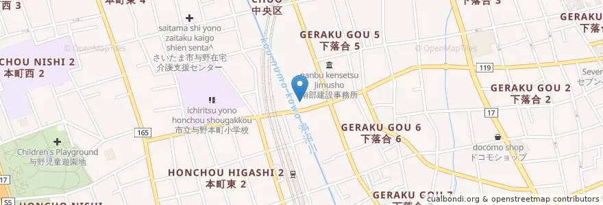 Mapa de ubicacion de さいたま市消防局中央消防署 en Giappone, Prefettura Di Saitama, さいたま市, 中央区.