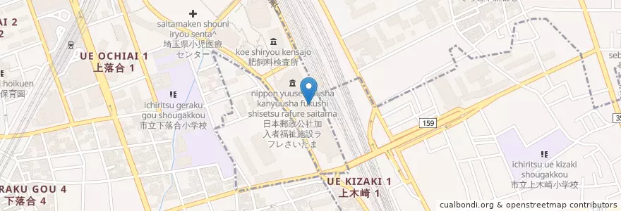 Mapa de ubicacion de さいたま新都心郵便局 en 日本, 埼玉県, さいたま市, 浦和区.