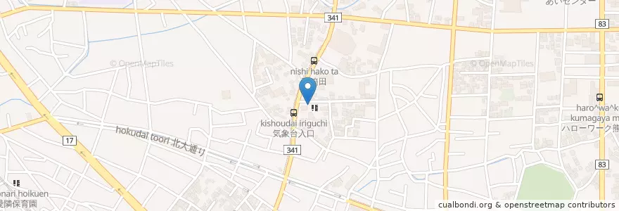 Mapa de ubicacion de さくら幼稚園 en Japan, Präfektur Saitama, 熊谷市.