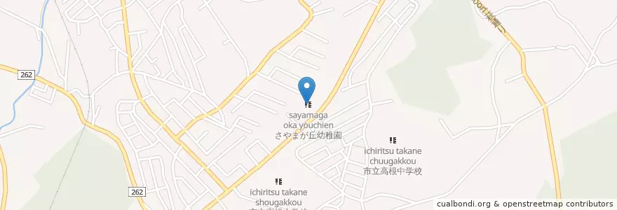 Mapa de ubicacion de さやまが丘幼稚園 en Japonya, 埼玉県, 日高市.