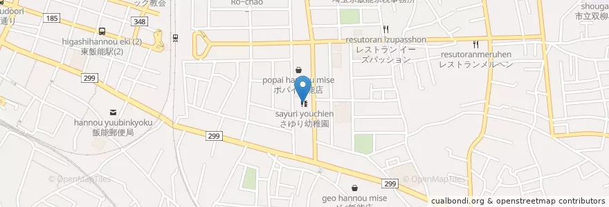 Mapa de ubicacion de さゆり幼稚園 en 日本, 埼玉县, 飯能市.