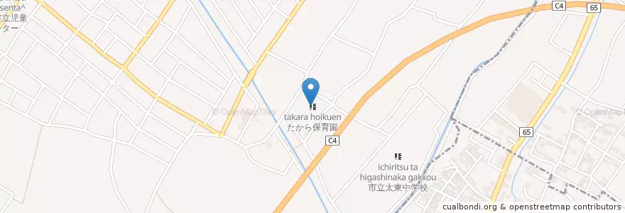 Mapa de ubicacion de たから保育園 en 日本, 埼玉县.