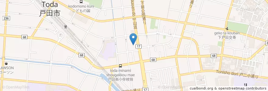 Mapa de ubicacion de つつじ幼稚園 en Japon, Préfecture De Saitama, 戸田市.