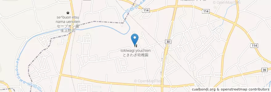 Mapa de ubicacion de ときわぎ幼稚園 en 日本, 埼玉県, 入間郡, 毛呂山町.