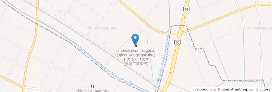 Mapa de ubicacion de ものつくり大学（技能工芸学部） en Jepun, 埼玉県, 鴻巣市.
