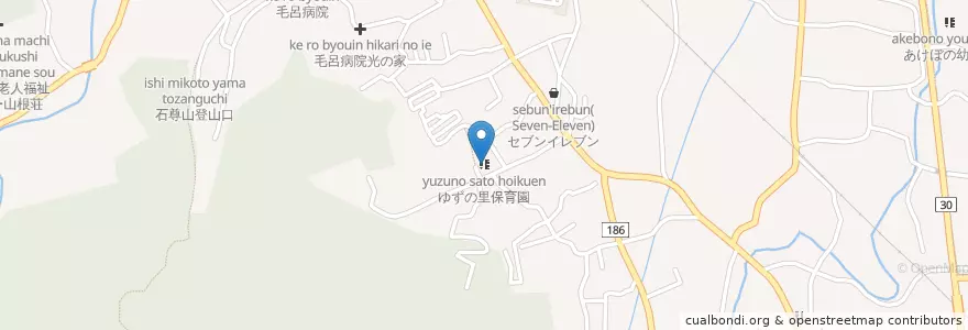 Mapa de ubicacion de ゆずの里保育園 en ژاپن, 埼玉県, 入間郡, 毛呂山町.