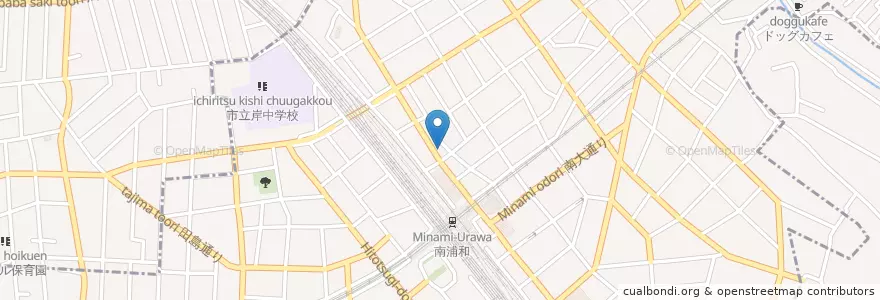 Mapa de ubicacion de アイリスケアセンター南浦和 en Japon, Préfecture De Saitama, さいたま市, 南区.