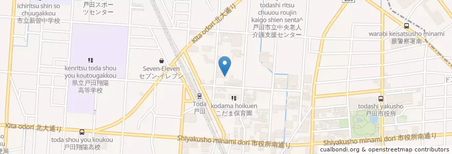 Mapa de ubicacion de カトレア幼稚園 en Japão, 埼玉県, 戸田市.
