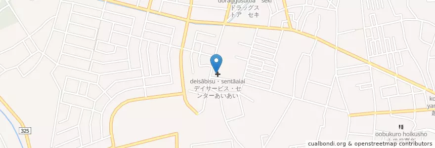 Mapa de ubicacion de デイサービス・センターあいあい en Jepun, 埼玉県, 越谷市.