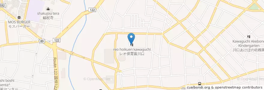Mapa de ubicacion de レオ保育園川口 en Japon, Préfecture De Saitama, 川口市.