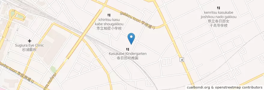 Mapa de ubicacion de 三愛保育園 en 일본, 사이타마현, 春日部市.