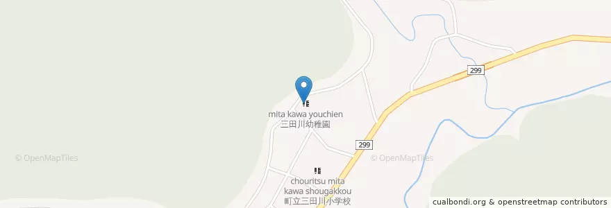 Mapa de ubicacion de 三田川幼稚園 en 日本, 埼玉県, 秩父郡, 小鹿野町.