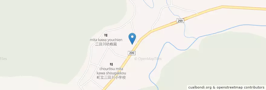 Mapa de ubicacion de 三田川郵便局 en Japonya, 埼玉県, 秩父郡, 小鹿野町.