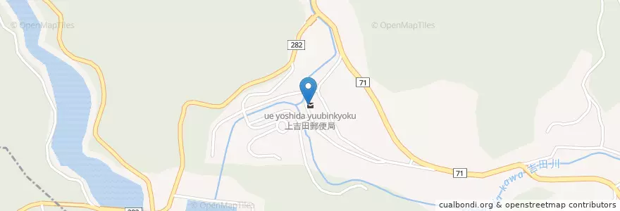 Mapa de ubicacion de 上吉田郵便局 en Japão, 埼玉県, 秩父市.