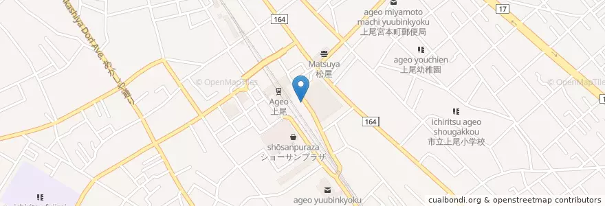 Mapa de ubicacion de 上尾警察署上尾駅東口交番 en 日本, 埼玉县, 上尾市.