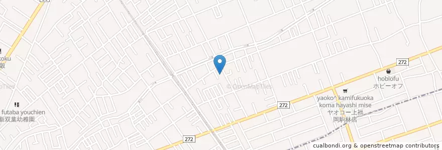 Mapa de ubicacion de 上福岡駒林郵便局 en Jepun, 埼玉県, ふじみ野市.