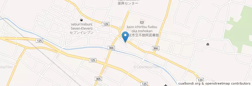 Mapa de ubicacion de 不動岡郵便局 en 日本, 埼玉县, 加須市.