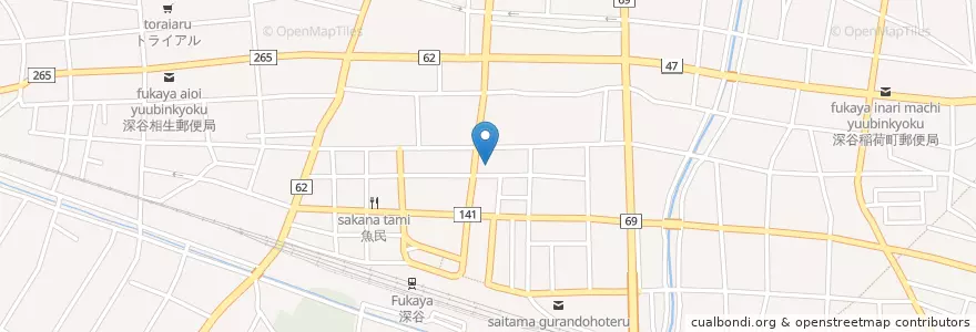 Mapa de ubicacion de 優慈会佐々木病院 en 일본, 사이타마현, 深谷市.