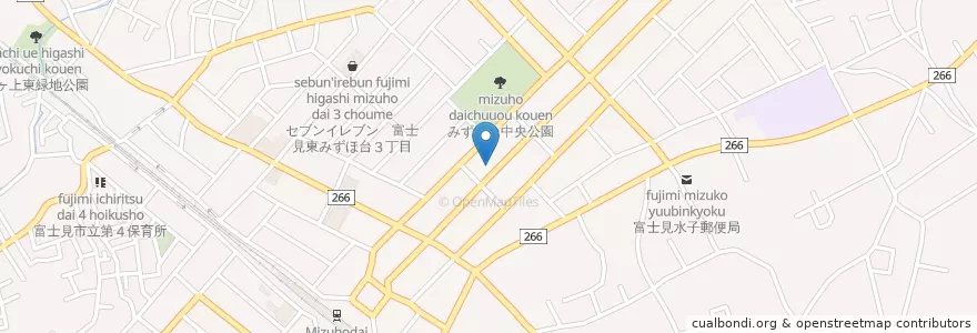 Mapa de ubicacion de 入間東部地区消防組合富士見消防署みずぼ台分署 en Япония, Сайтама, 富士見市.