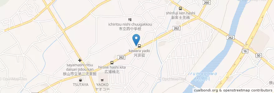 Mapa de ubicacion de 前田病院 en 日本, 埼玉県, 狭山市.