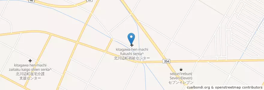 Mapa de ubicacion de 北川辺町福祉センター en اليابان, 埼玉県, 加須市.
