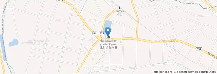 Mapa de ubicacion de 北川辺郵便局 en Giappone, Prefettura Di Saitama, 加須市.