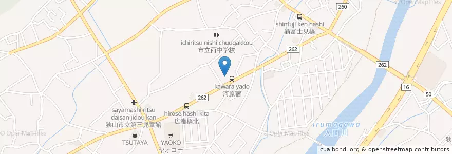 Mapa de ubicacion de 医療法人前田病院在宅介護支援センター en 日本, 埼玉県, 狭山市.