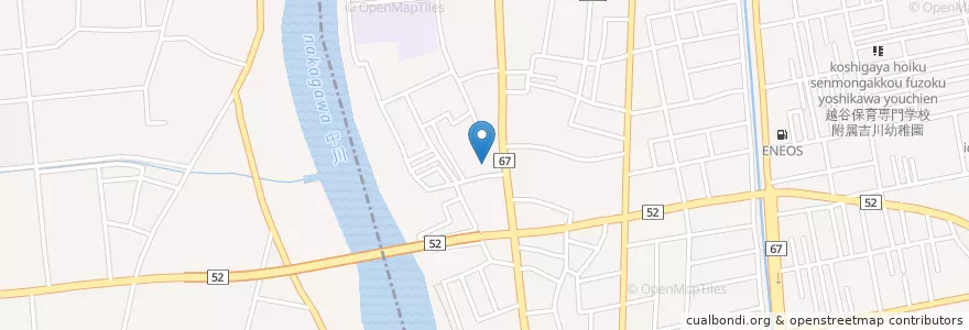 Mapa de ubicacion de 協友会吉川中央総合病院 en 日本, 埼玉県, 吉川市.