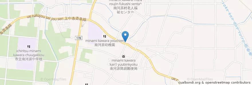 Mapa de ubicacion de 南河原簡易郵便局 en Japão, 埼玉県, 行田市.