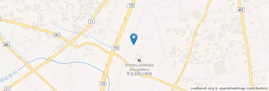 Mapa de ubicacion de 吉岡幼稚園 en اليابان, 埼玉県, 熊谷市.