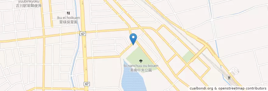 Mapa de ubicacion de 吉川消防署南分署 en Japan, 埼玉県, 吉川市.