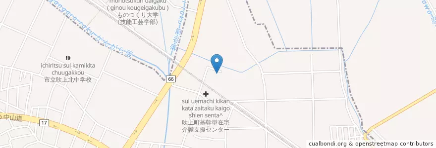 Mapa de ubicacion de 吹上ホーム en Japan, Präfektur Saitama, 鴻巣市.