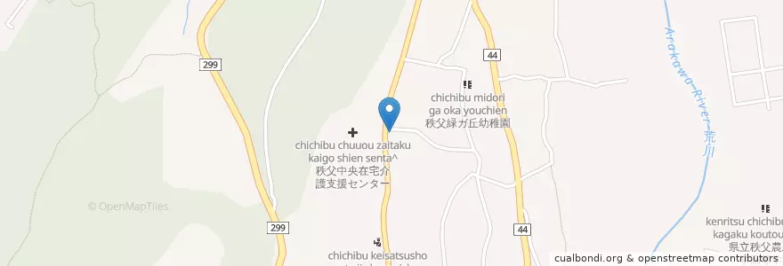 Mapa de ubicacion de 地域生活支援センター 武甲の森 en ژاپن, 埼玉県, 秩父市.