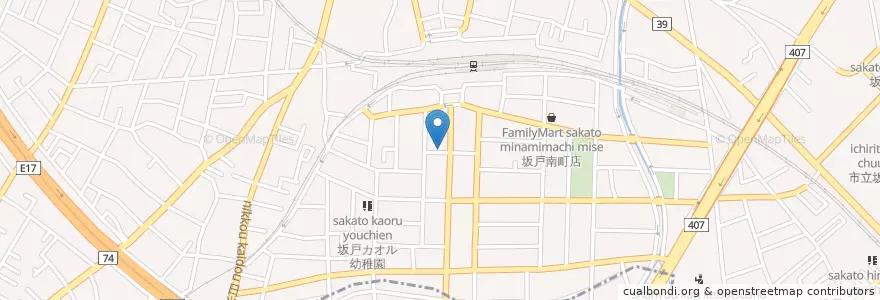Mapa de ubicacion de 坂戸駅前郵便局 en Japan, Präfektur Saitama, 坂戸市.