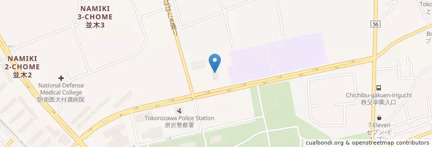 Mapa de ubicacion de 埼玉労働局所沢労働基準監督署 en اليابان, 埼玉県, 所沢市.