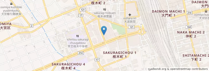 Mapa de ubicacion de 埼玉県パスポートセンター en Jepun, 埼玉県, さいたま市, 大宮区.