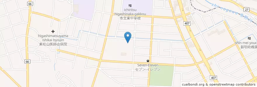 Mapa de ubicacion de 埼玉県東松山県土整備事務所 en 日本, 埼玉县, 東松山市.