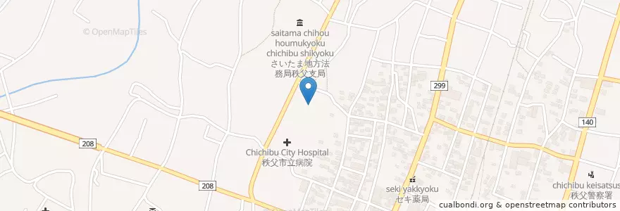 Mapa de ubicacion de 埼玉県秩父福祉保健総合センター秩父保健所 en 일본, 사이타마현, 秩父市.