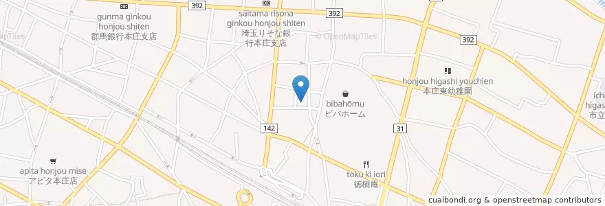 Mapa de ubicacion de 堀川会堀川病院 en Japon, Préfecture De Saitama, Honjo.