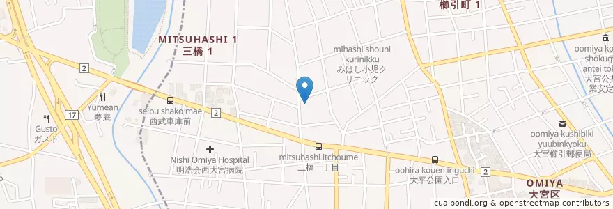 Mapa de ubicacion de 大宮なみき幼稚園 en 日本, 埼玉県, さいたま市, 大宮区.