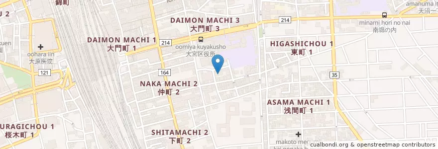 Mapa de ubicacion de 大宮幼稚園 en Jepun, 埼玉県, さいたま市, 大宮区.