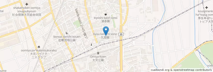 Mapa de ubicacion de 大宮盆栽町郵便局 en Japonya, 埼玉県, さいたま市, 大宮区.